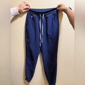Figs Women High Waisted Zamora Jogger Scrub Pants | Navy Blue